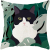 Nordic-Style Cat Printing Cotton and Linen Pillow Case
