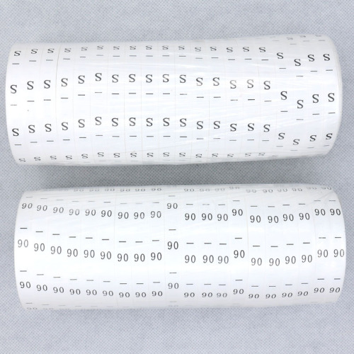 Size Label Spot White Background Black Printing Clothing Universal English Letters Number Label Clothes Size Marker Sewn-in Label