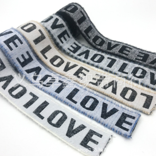 cm Elastic Band Nylon Jacquard English Letter Ribbon Clothing Accessories Decorative Elastic Touching Skin Mink Velvet 