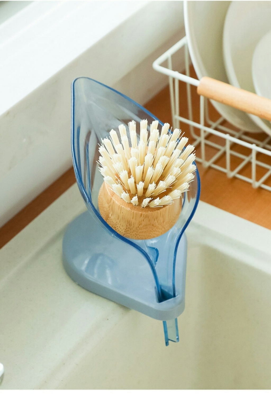 家用浴室创意树叶皂盒卫生间洗衣皂免打孔吸盘沥水置物架详情15
