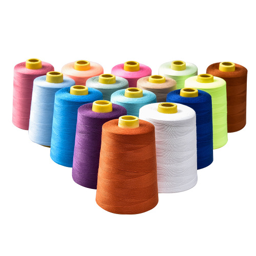 402 Cotton Sewing Thread on Cone Export Quality Large Roll Size 6800 High Speed Polyester Sewing Thread Yiwu Factory Direct Sales