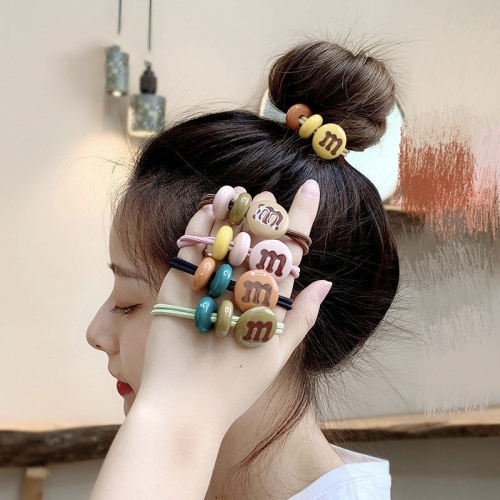 korean style hair accessories new headband online celebrity ins stall accessories m bean rubber band hair ring 2 yuan store supply girl heart head flower
