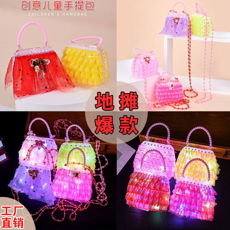 Luminous handbag Children's Toy Bag women's one-shoulder bag...