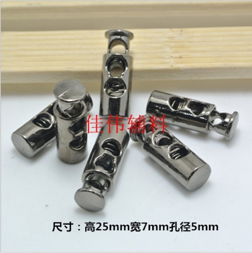 Factory Direct Sales Metal Buckle Perforated Cylindrical Bell String Clip Metal Plating Spring Fastener Buckle Wholesale