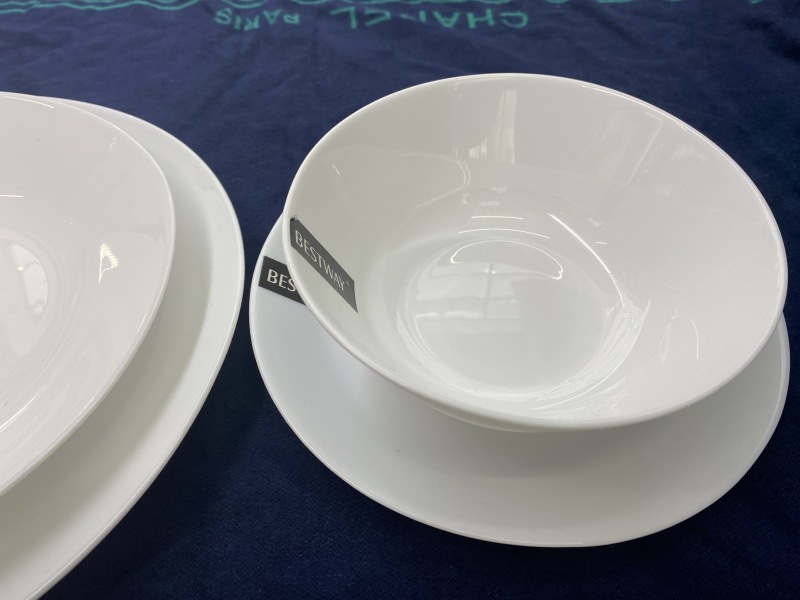 Supply Bestway glass tableware opal dinner set glass plate glass bowl-