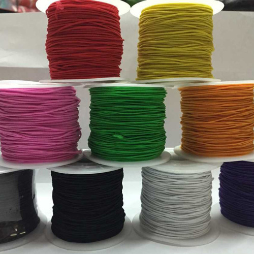 Factory Direct Sales Elastic Band Supply Clothing Accessories Wholesale Color DIY Drawstring Spot Imported Leather Tube