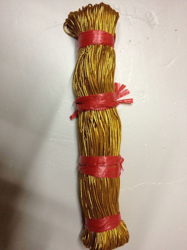 1.5mm Gold and Silver Elastic String round Elastic Tag Rope ...