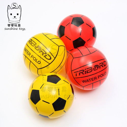 9 Inch PVC Football Inflatable Toy Ball Children Outdoor Sports Volleyball Elastic Racket Ball manufacturer