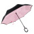 B: Reverse umbrella C type free car umbrella Logo Manual double touch cloth umbrella