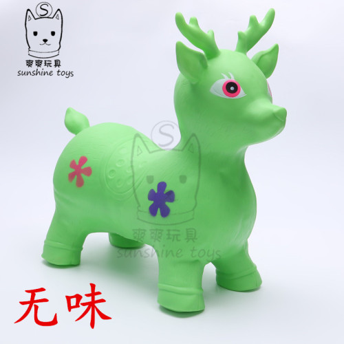 Factory Customized Tasteless Thickening Music Jumping Horse plus-Sized Cartoon PVC Inflatable Animal Toy Stall Hot Sale
