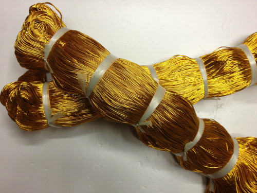 1.5mm 12 strands of gold and silver without elasticity containing cotton yarn tag string