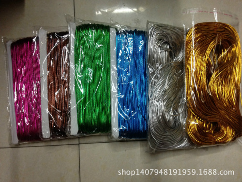 2.0mm 16 Strands of Gold and Silver without Elasticity Containing Cotton Yarn Tag String