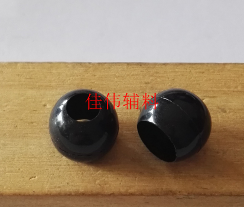 factory direct supply black and white metal plastic bell round small bead small ears can be customized color