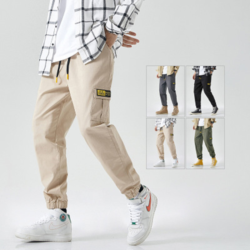 New sport Spring and Autumn Edition Korean cargo pants men's casual pants large pants Haren Pan