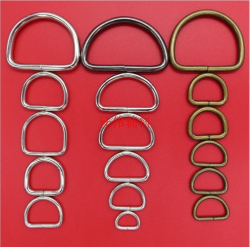 factory direct iron d buckle semicircle buckle d-ring luggage hardware accessories