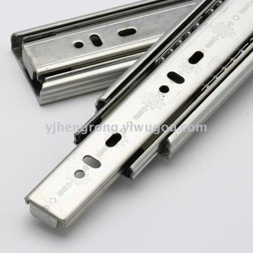 drawer slide 4512 three-section mute steel ball drawer guide rail cabinet track furniture hardware accessories