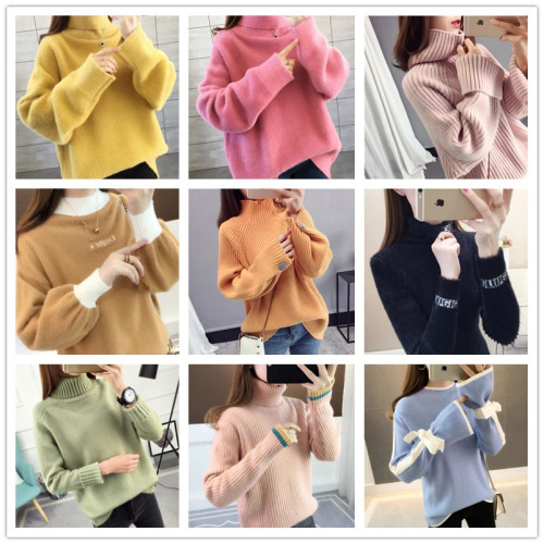 Sweater Women autumn and Winter Stock Women‘s Knitwear Korean Style Women‘s Pullover Foreign Trade Stall Wholesale