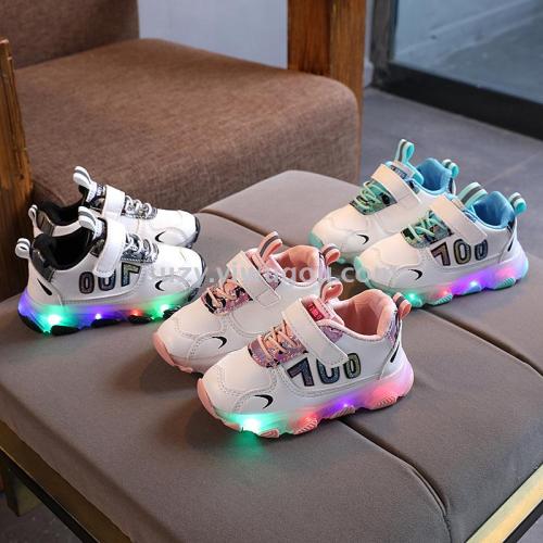Casual Sports Breathable Led Luminous Light Student Shoes