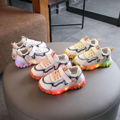 Baby Shoes Bright Sneakers Men‘s Spring Baby Girl Daddy Shoes Soft Bottom Children‘s Children Shoes Luminous Children‘s Shoes