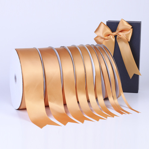 Ancient Gold Encryption Polyester Ribbon Floral Packaging Cake Box Ribbon Handmade DIY Ribbon