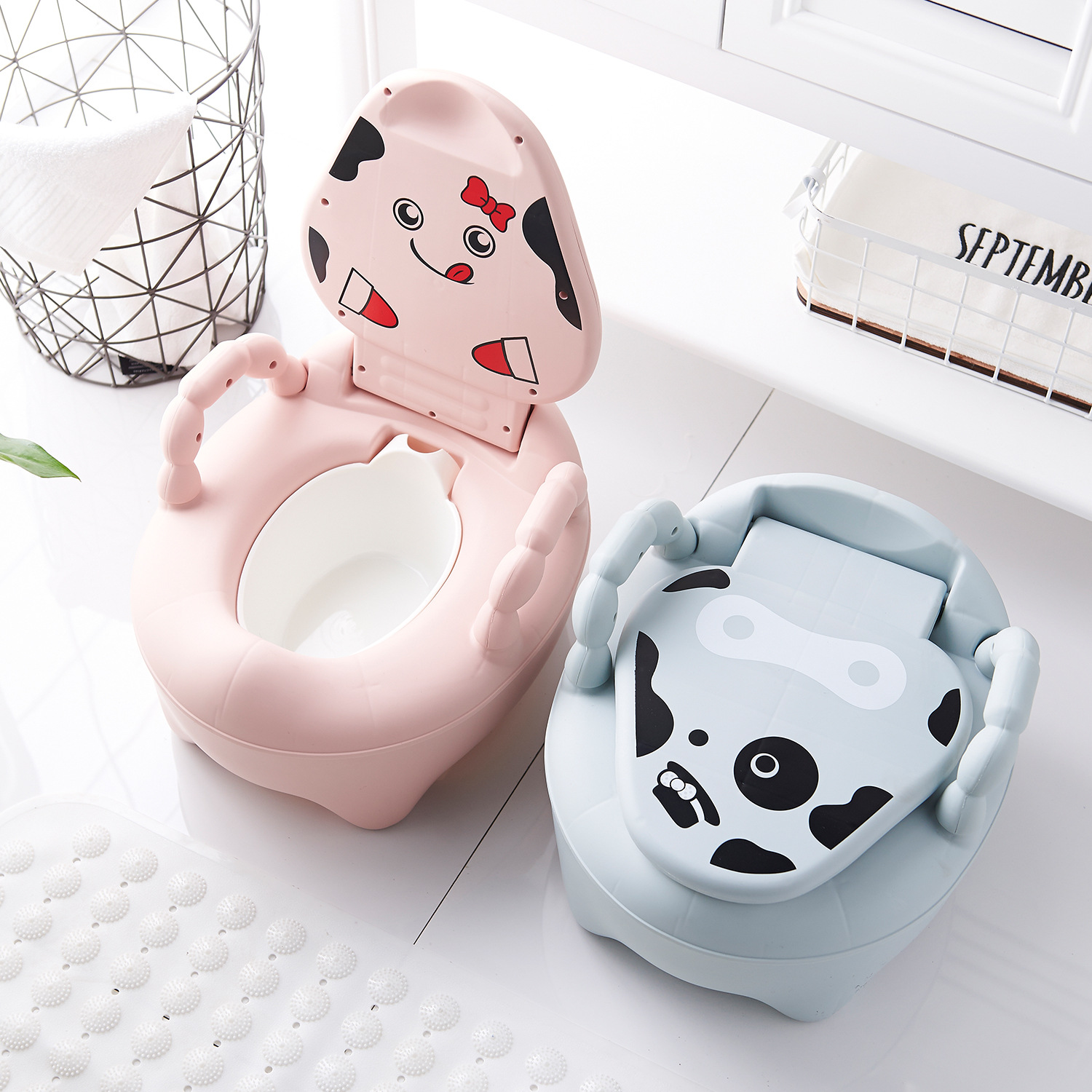 厂家直销 婴儿塑料坐便器 可爱卡通小孩坐便器 儿童靠背尿便盆