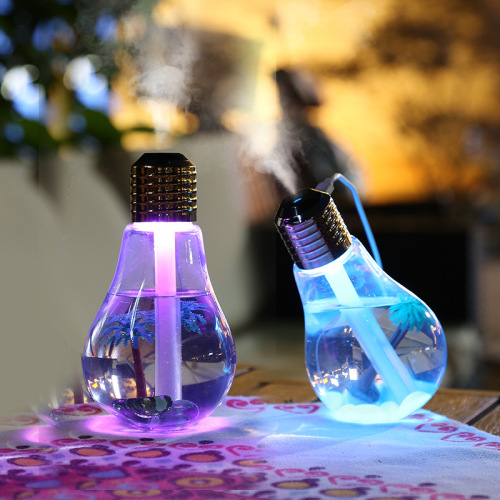 Creative Night Light Humidifier USB Mute Stall Colorful Bulb Humidifier Household Purifier One-Piece Delivery