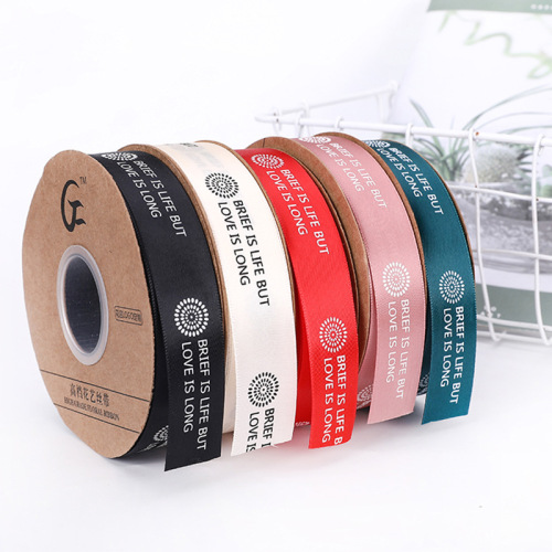 2.5cm wide bouquet gift box packaging ribbon gift box bandage letter ribbon ribbon floral ribbon