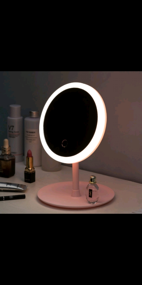 led美妆补光化妆镜桌面可折叠台式补光宿舍梳妆镜子_永正电子贸易