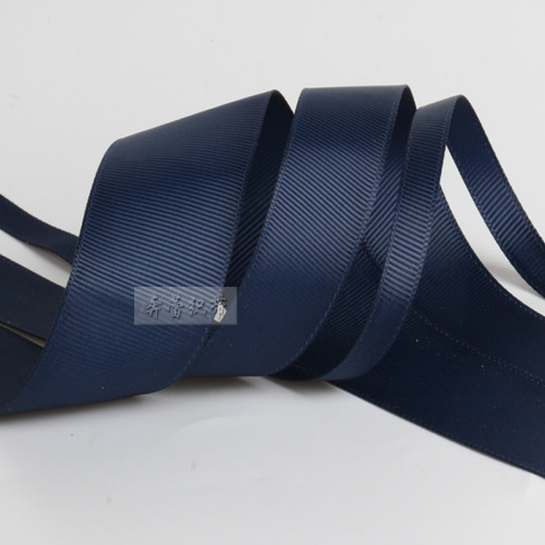 Supply 0.6-5cm Wide Dark Blue Ribbed Band DIY Hair Ornaments Ribbon Portable Rope Gift Packaging Ribbon Wholesale