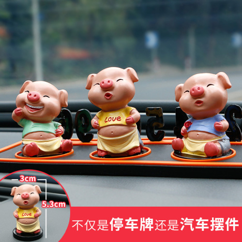 xinnong mobile phone number plate lucky pig cartoon decoration temporary creative parking card car supplies