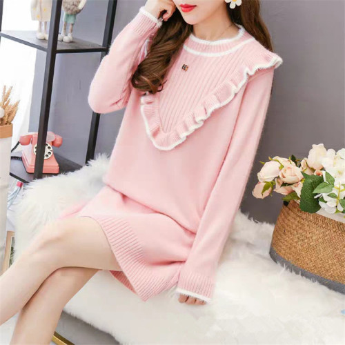 Autumn and Winter New Women‘s Clothing Mid-Length Pullover Sweater Foreign Trade Stock Miscellaneous Tail Goods Supplies for Stall and Night Market Wholesale