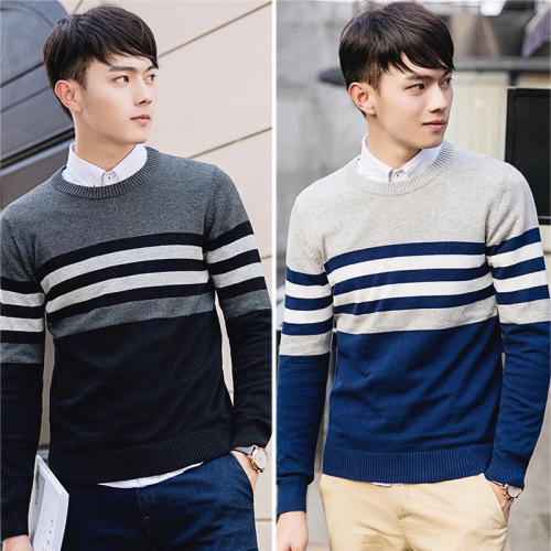 2020 Autumn and Winter Men‘s Loose Sweater Korean Fashion Men‘s Bottoming Sweater Foreign Trade Stall Supply Wholesale