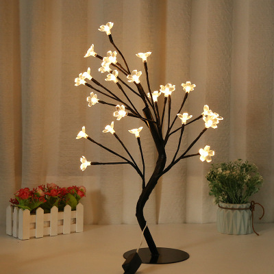 It comes with delicious cross-border manufacturers Direct LED Light Tree Lamp Small Table Lamp Flash Lamp Simple Girl Heart