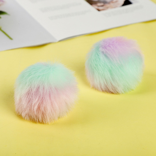 customized imitation rabbit fox fur creative fur ball pendant women‘s bag plush ball accessories fur ball accessories factory wholesale