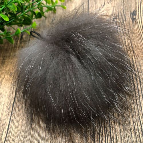 manufacturers supply silver fox real fur ball pendant high-end clothing accessories diy big fur ball customization