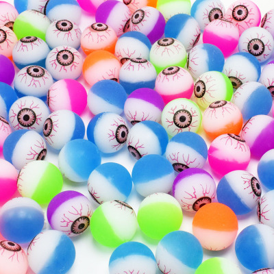 No. 32 30MM multi-color Magic eye eye elastic ball one yuan twisted egg machine toy Magic eye rubber ball wholesale