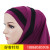 Ethnic religious headscarf forehead cross two color patchwork headscarf Muslim lady fashion cover