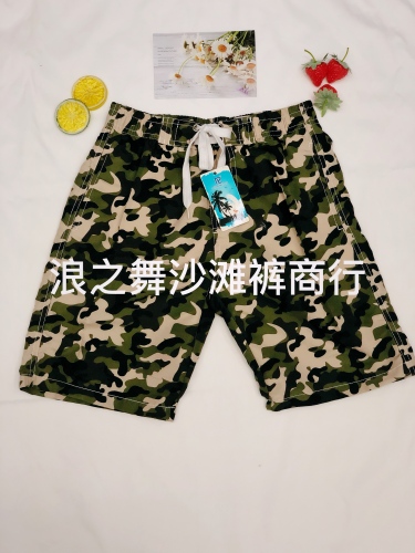 New Little Boy Camouflage Beach Pants S-2XL