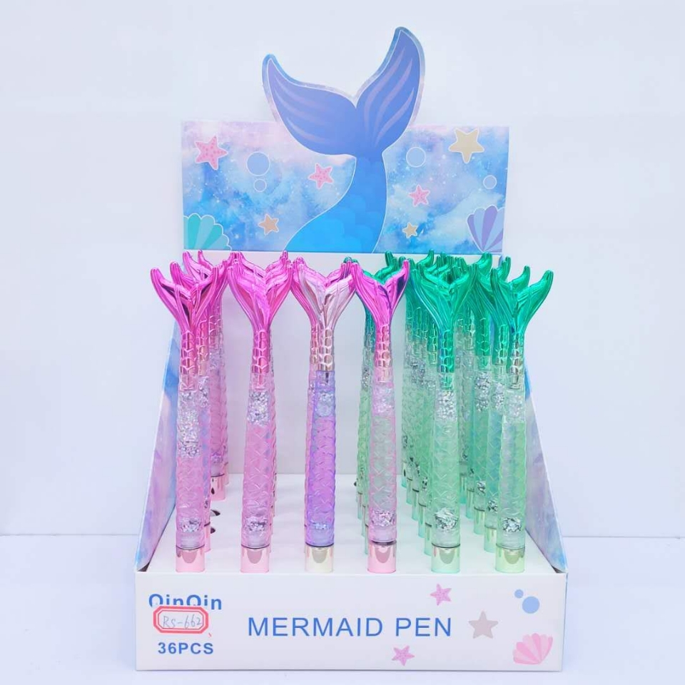   Tiktok mermaid pen sand fish neutral pen cartoon modeling gift pen