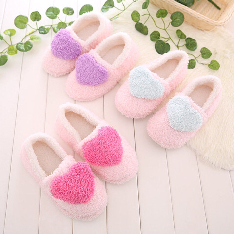 Autumn and Winter Love Women‘s Cotton Shoes Warm Indoor Ankle Wrap Cotton Slippers Cotton Slippers girls‘ Non-Slip Wooden Floor Confinement Shoes Thickened