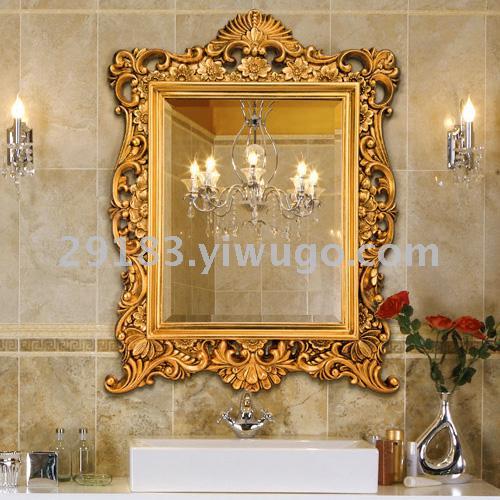 Shengma Beautiful Hollow Bathroom Mirror Wedding Photo Frame Dressing Mirror Hallway Mirror Hotel villa Decorative Mirror 