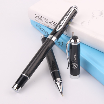 Factory direct neutral pen customized logo carbon fiber sign pen advertising metal gift pen statione