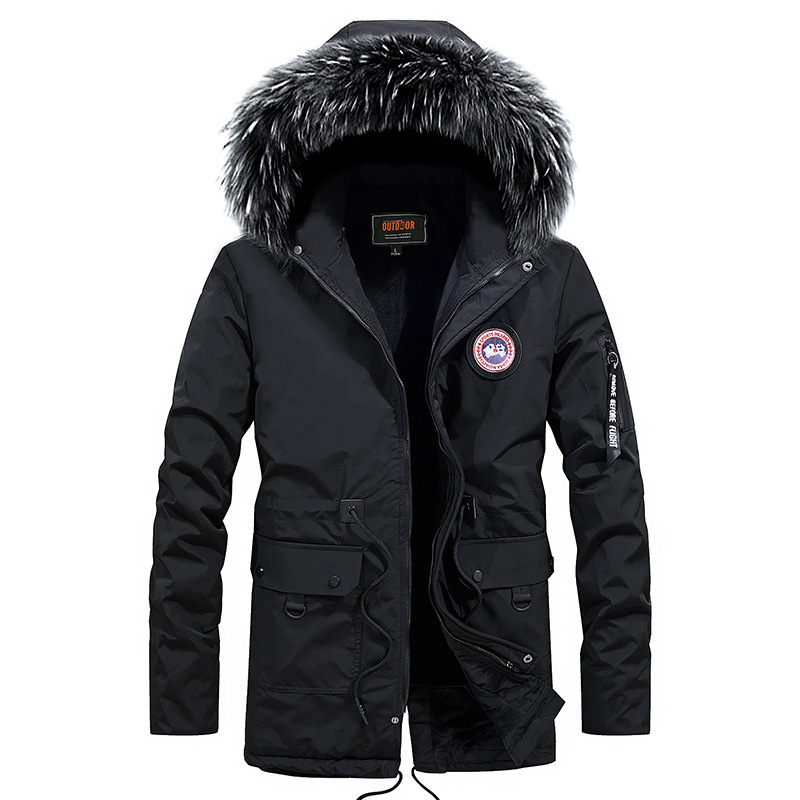 Autumn and Winter Foreign Orders Goose Warm Leisure Men's Middle-Aged Cotton-Padded Coat Thick