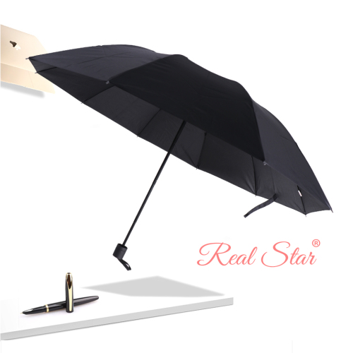 Hs369b Umbrella Double Pure Black Umbrella 10K Oversized Umbrella Factory Direct Sales Umbrella Wholesale