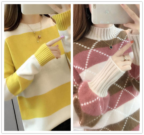 new women‘s sweater autumn and winter stock women‘s knitwear korean style women‘s tail pullover sweater foreign trade stall wholesale