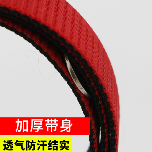 available on both sides red lucky belt festive nylon toothless automatic buckle cloth belt wedding gift belt