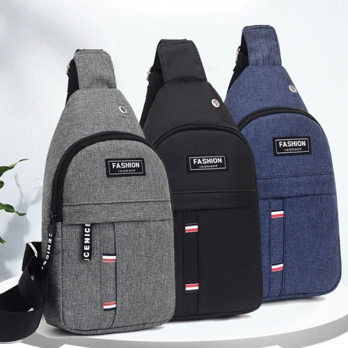 Men‘s Chest Bag zipper Chest Bag Nylon Messenger Bag Men‘s Bag Trend Messenger Bag