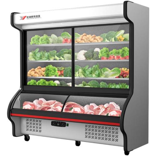 Yindu [1.8 M Food Displaying Refrigerator] Barbecue Wind Screen Counter Fruit Fresh Cabinet Spicy Hot Display Cabinet Beverage Cabinet