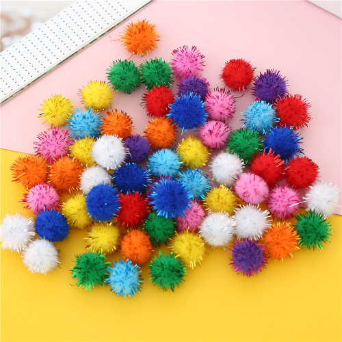 Color Mixed Color Glitter Ball Elastic Fur Ball Christmas Crafts Fur Ball Accessories Accessories 