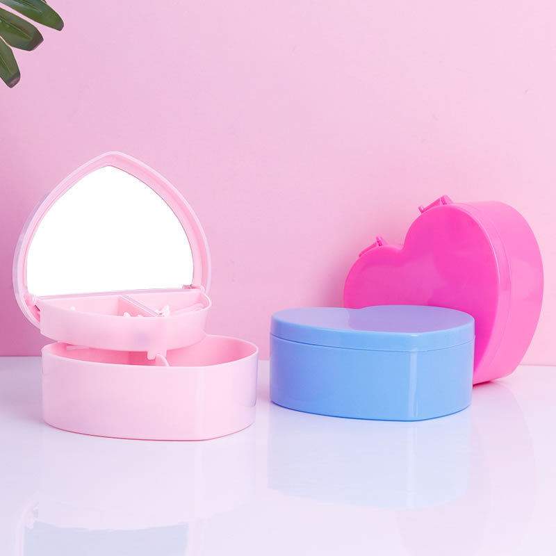 Supply Pink girl heart storage box accessories desktop jewelry box